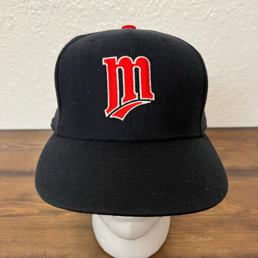 Vintage New Era Minnesota Twins Diamond Collection Made In USA Wool 7 3/8 Fitted